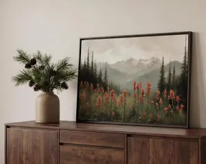 [SALE UP TO 50% + FREE SHIP]  Indian Paintbrush  Montana Wildflower poster
