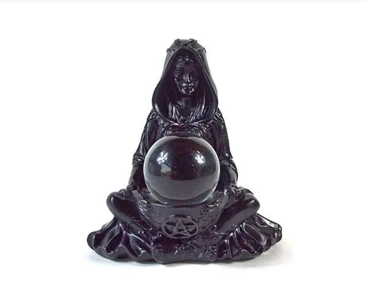 Witch Woman with 50mm Clear Gazing Ball