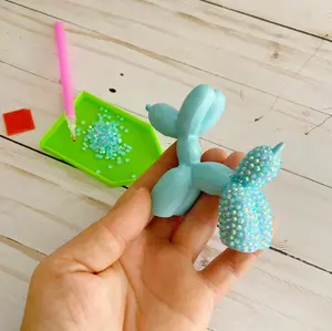 DIY Crystal Rhinestone Balloon Dog Craft Kit with Rhinestones