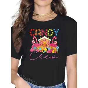 100% Cotton Candy Crew Candy Costume Women Candy Land Sweetie T-Shirt