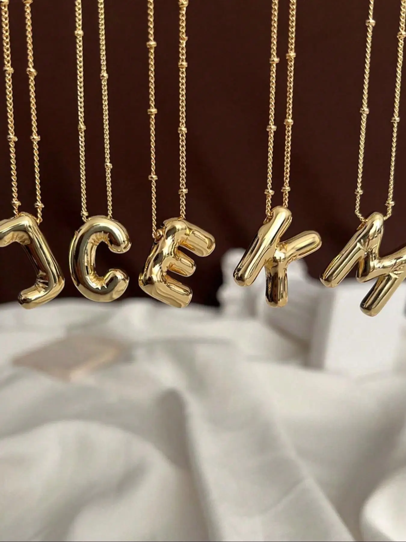 Hip Hop Personalised Balloon Letter Pendant Necklace Trendy Necklace Birthday Gift Party Jewellery
