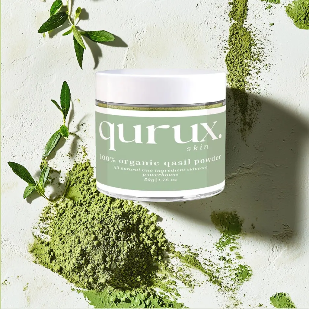 Qasil Powder 2-Pack Qurux Pure Organic Qasil Powder – Pore Scent Cosmetic Cleanser for Clear, Radiant Skin & Hyperpigmentation Removal Facial Skincare
