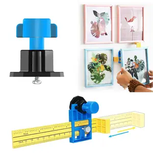 Marker Kit, Picture Spacing Tool-in Ruler, & Screws - Marking for Perfectly Aligned Photo & Artwork (Pointed)