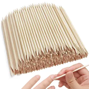 100 Wooden Nail Files Dual-Sided Push-Off Trimmer, Multi-Functional Gentle Manicure Care Tool, Perfect for Nails, Essential Beauty Accessory, Body Care, Nail Sticks