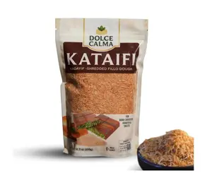 Dolce Calma Premium Roasted Kataifi Dough (400g / 14.1oz) – Kadayif for Dubai Chocolate Bar, Kunafa & Baklava Desserts, Finely Shredded Fillo, Resealable Bag, Phyllo for Pistachio Cream Bakery Knafeh