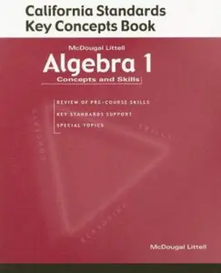 USED-Algebra 1 Concepts and Skills: California Standards Key Concepts Book by McDougal Littell (Paperback)