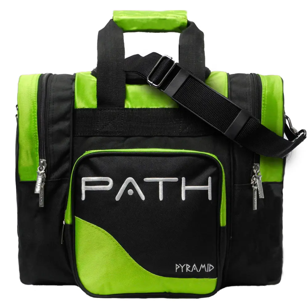 Pyramid Path Pro Deluxe Single Tote Bowling Bag (Black/Lime Green)