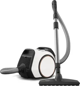 Miele Boost CX1 Parquet - Bagless Canister Vacuum Cleaner, Lightweight, Compact and Corded with Vortex Technology and HEPA AirClean Filter, in White/Rose