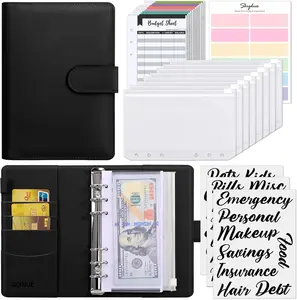 Budget Binder, Money Saving Binder with Zipper Envelopes, Cash Envelopes and Expense Budget Sheets for Budgeting