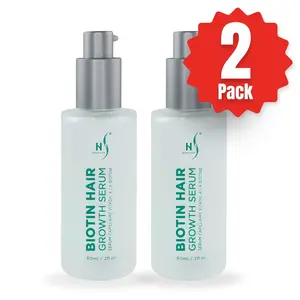 Herstyler Biotin Hair Growth Oil Serum - Growth - Thickening for Strong Hair - Regrowth for Dry Damaged Hair - Daily Haircare Comfort - 2 Fl Oz /60 Ml - 2 Pack