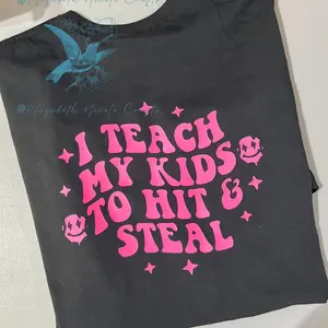 I Teach My Kids To Hit And Steal Baseball Softball Tee