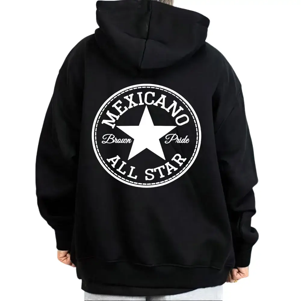 Mexicano Brown Pride Chicano Lowrider Oversized Graphic Hoodie - Medium-Heavy Fabric, Loose Unisex Tops, Comfortable for Men & Ladies, MBPS3 Button-Accented Sweatshirt