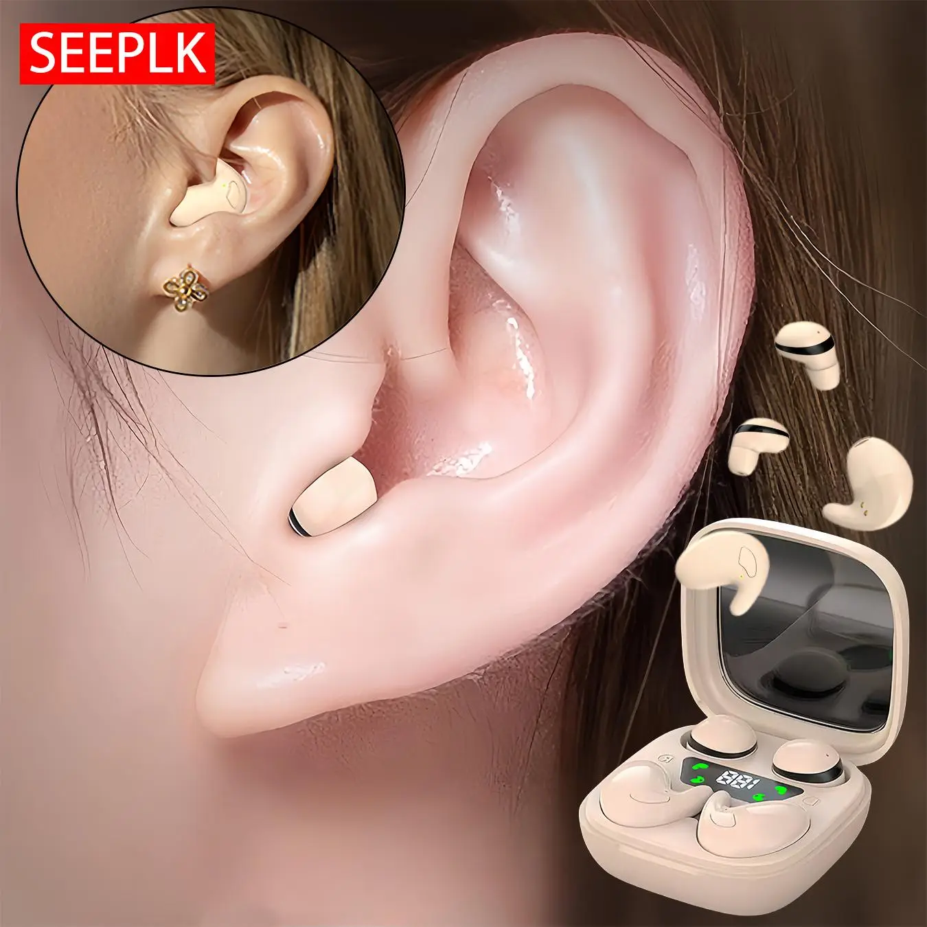 Wireless Multifunctional Earbuds, 1 Count In-ear Design Noise Cancelling Headphone with Charging Case, Bluetooth-compatible Gaming Headset, Chargeable