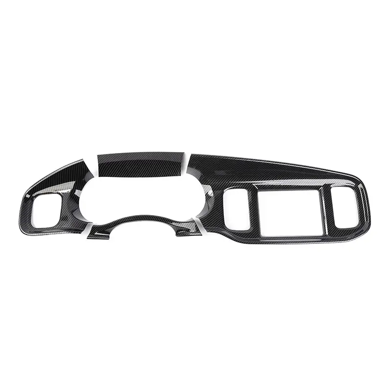 ABS Material Carbon Car Interior Trim Panel - Automotive Dashboard, Instrument Gauge Cluster, Center Console Fascia Garnish Bezel Detailing Accessory for 2011-2014 Dodge Charger