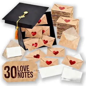 DIY Love Letter Box, Mini Envelope Heart Stickers, Valentine's Day Card, Small Love Notes, Graduation Gifts, Romantic Present Ideas