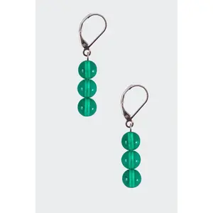 JWL8DE - 8MM Triple Beaded Drop Earrings