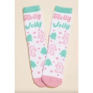 Holly Jolly Gingerbread Socks