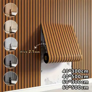 Large Roll Self-Adhesive Wallpaper, Waterproof Removable Oak Texture, Ixpe Board Feel, Easy Install, Durable Surface Cover, Wooden Panel Style