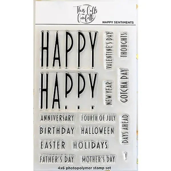 Happy Sentiments 4x6 stamp set