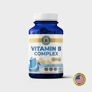 Vykee Nutrition B Complex Supplement – High-Potency B Vitamins with 750mg DFE Folate, 440mg B12 & Biotin | Vegan Non-GMO | Supports Cellular Energy Production & Red Blood Cell Formation | 120 Capsules