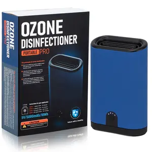 Portable Ozone Machine Odor Removal with 5000mAh Battery Rechargeable Air Purifier Ozone Air Freshener for Home Cars Kitchen Bedroom Office Pet & cigarette odor