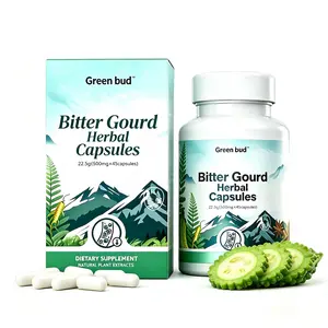 Green Bud 1 Bitter Gourd Herbal Capsules Contain Extracts of Bitter Gourd, Cinnamon, Ginseng, and Mulberry Leaves, etc. Healthcare Natural