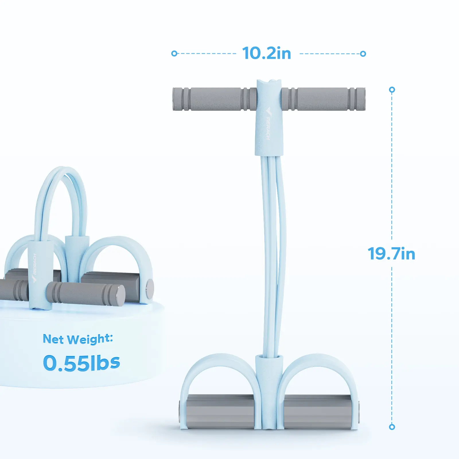 Blue pedal resistance band