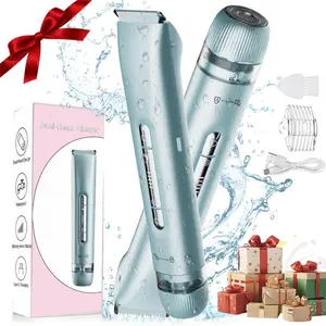 Electric Hair Removal Tool, 1 Box Rechargeable 2 in 1 Body & Facial Hair Removal Dual Head, Waterproof Hair Removal Machine for Armpits and Legs