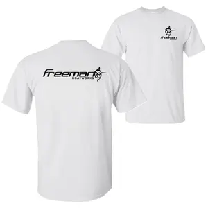 Freeman Boatworks T-Shirt, Catamaran Fishing Boat Graphic Tee, Cotton Shirt for Fishing Enthusiasts, Gift for Outdoor & Adventure Lovers, Offshore Boat Apparel