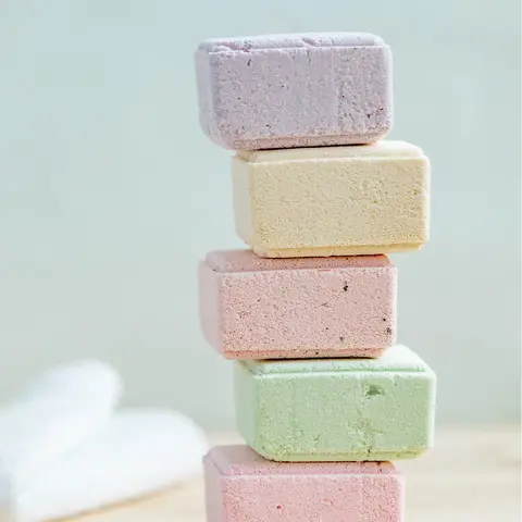 SOAPS BY LELA Menthol Shower Steamers - All-Natural Baking Soda Base Body Care Product, Floral Scent, Soothing Aroma, Hydrating Bath Additive, Minty Menthol Lift for Sinus & Cold Relief, Drizzle-Activated Enhanced Shower Experience