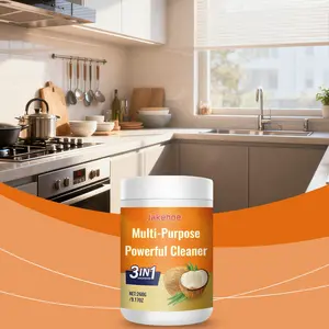 Coconut Oil Cleaning Paste 260g, Multi-Purpose Cleaner, Kitchen Grease Stain Remover, Home Cleanliness, Solid Form