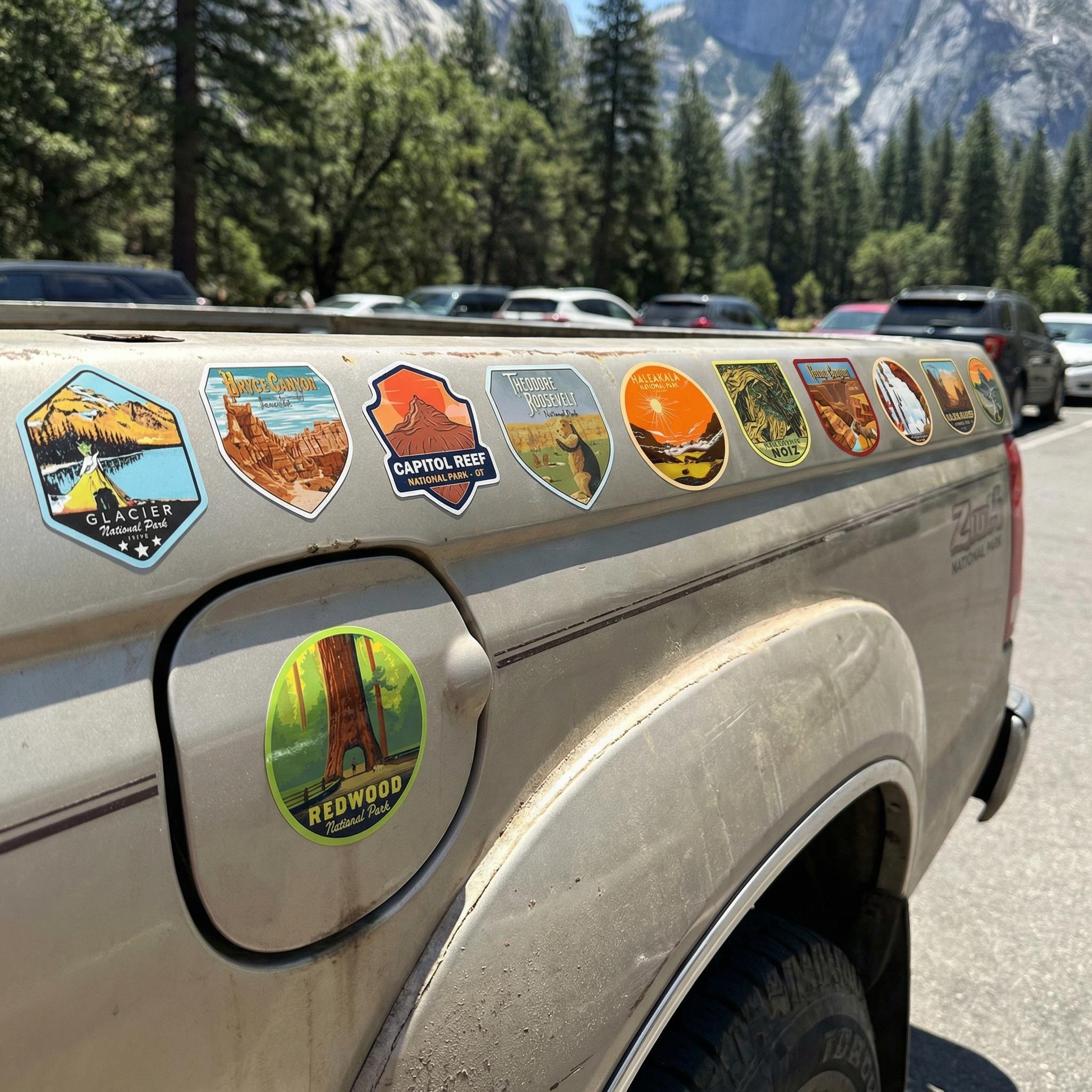 63Pcs National Park Stickers,Outdoor Nature Camping Hiking Inspired Waterproof Vinyl Decals for Water Bottles Laptop Car,Travel Adventure Parks Stickers