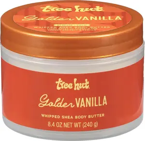 Tree Hut Golden Vanilla Whipped Shea Body Butter, Hydrating & Nourishing Body Lotion with Natural Oils, Moisturizer for Soft & Smooth Skin, 8.4 Oz