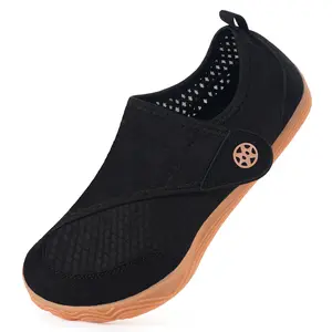 Womens Mens Wide Width Diabetic Shoes Comfortable Orthopedic Slippers Breathable Adjustable Diabetic Slippers House Shoes for Arthritis Edema Swollen Feet Black Footwear Non Slip