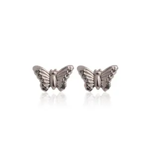 Silver Butterfly Stud Earrings
