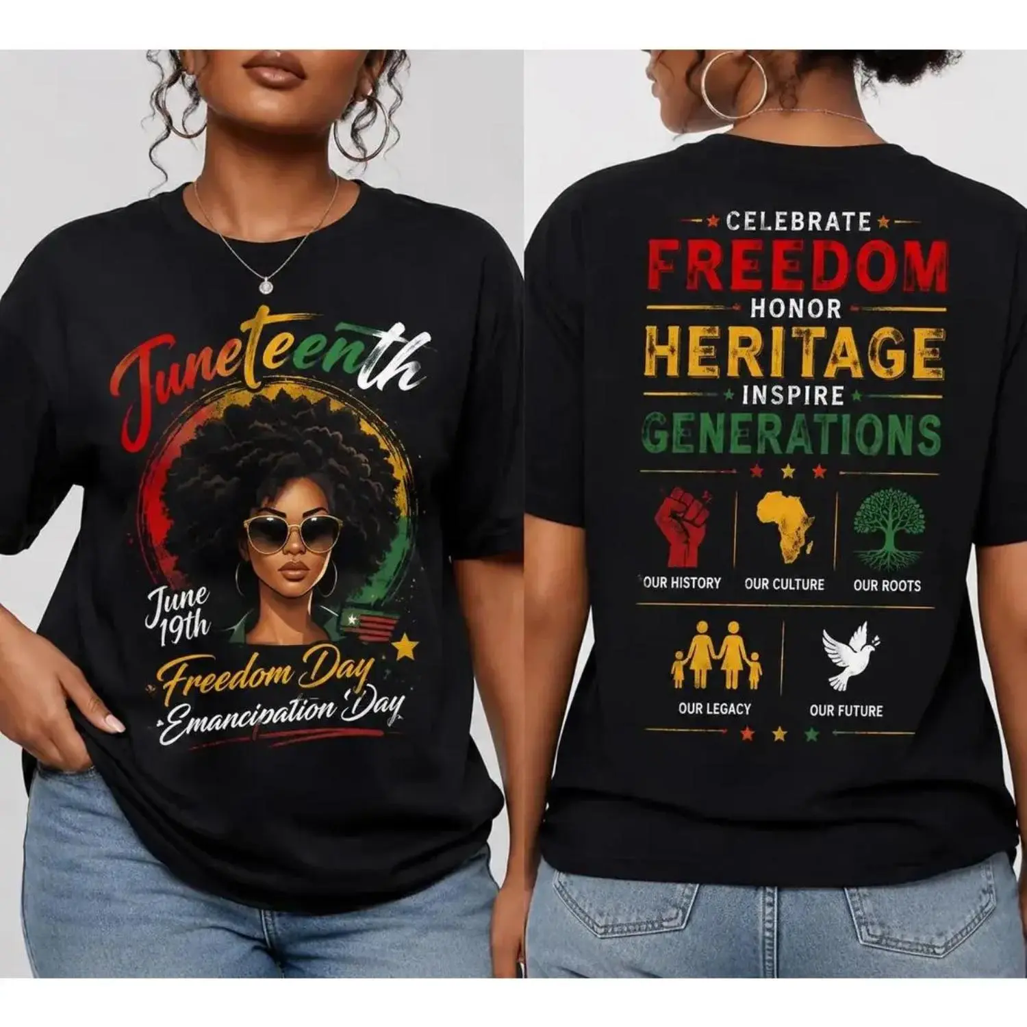 Juneteenth Freedom Day Shirt, African American Pride Tee, Black Heritage Culture Unisex T-Shirt, Emancipation Day Gifta