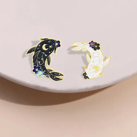 Cute Cartoon Fish Design Brooch, Fashionable Enamel Pin Suitable for Backpacks, Jeans, Scarves, Hats Decoration, Casual Alloy Jewelry for Men & Women