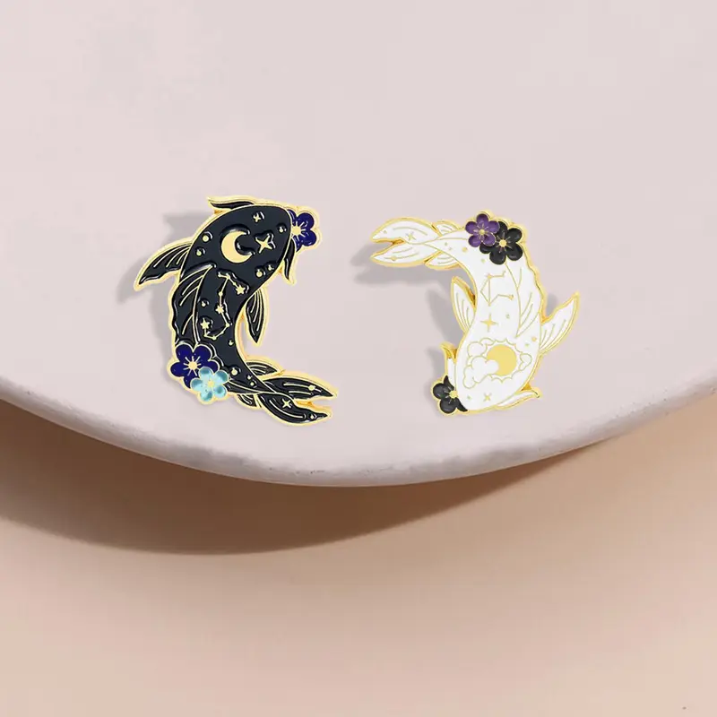 Cute Cartoon Fish Design Brooch, Fashionable Enamel Pin Suitable for Backpacks, Jeans, Scarves, Hats Decoration, Casual Alloy Jewelry for Men & Women
