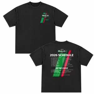 Vintage NASCAR OReilly Auto Parts Racing Schedule Graphic Tee Retro Double Sided Washed Black Motorsport Streetwear Oversized Unisex Casual Shirt, Menswear & Underwear - Men's Tops - T-shirts - Men's Short-sleeve T-shirts