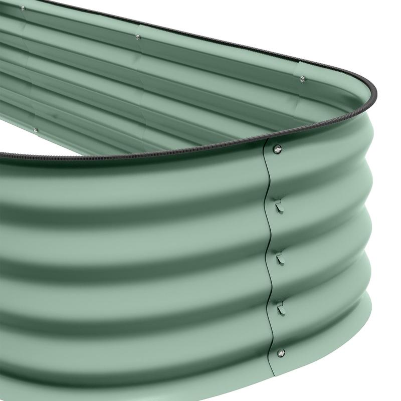 Outsunny 8' x 2' x 1' Galvanized Raised Garden Bed Kit with Safety Edging, Easy DIY Stock Tank for Growing Flowers, Herbs & Vegetables Outsunny 8' x 2' x 1' Galvanized Raised Garden Bed Kit with Safety Edging, Easy DIY Stock Tank for Growing Flowers, Herbs & Vegetables