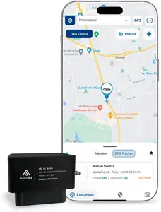 AutoSky GPS Tracker for Vehicles, OBDII, 4G LTE, Model - AVT-210, Vehicle Location, Trip History, Driving Alerts, GeoFence, USA-Developed, Family or Fleets