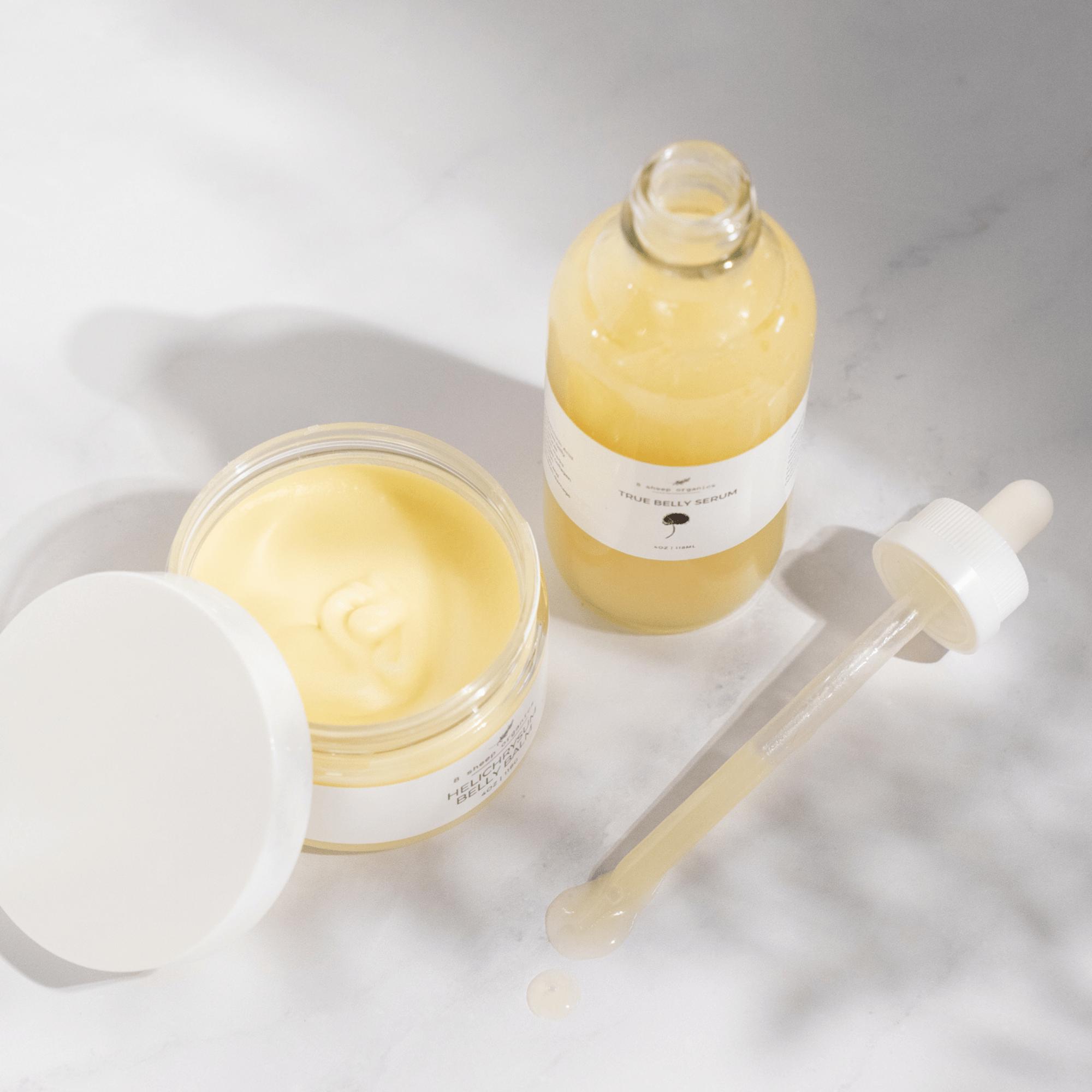 2-Step Stretch Mark Prevention Bundle Natural Skin Care Skin Care Product Pregnancy Must Haves Postpartum Recovery Kit