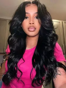 Body Wave Lace Front Wigs Lace Hairline Wig Human Hair 180% Density 13X4X1 HD Transparent T Part Lace Frontal Wigs for Women Human Hair Loose Body Wave Pre Plucked Middle Part