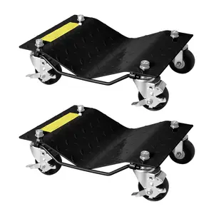 Garvee Car Wheel Dolly Set of 2/4, Heavy Duty 3000/6000LB Capacity Vehicle Wheel Dollies with 3" Casters - Auto Mover Carts for Garage, Shop, SUV Maintenance, Black/Red/Orange/Blue