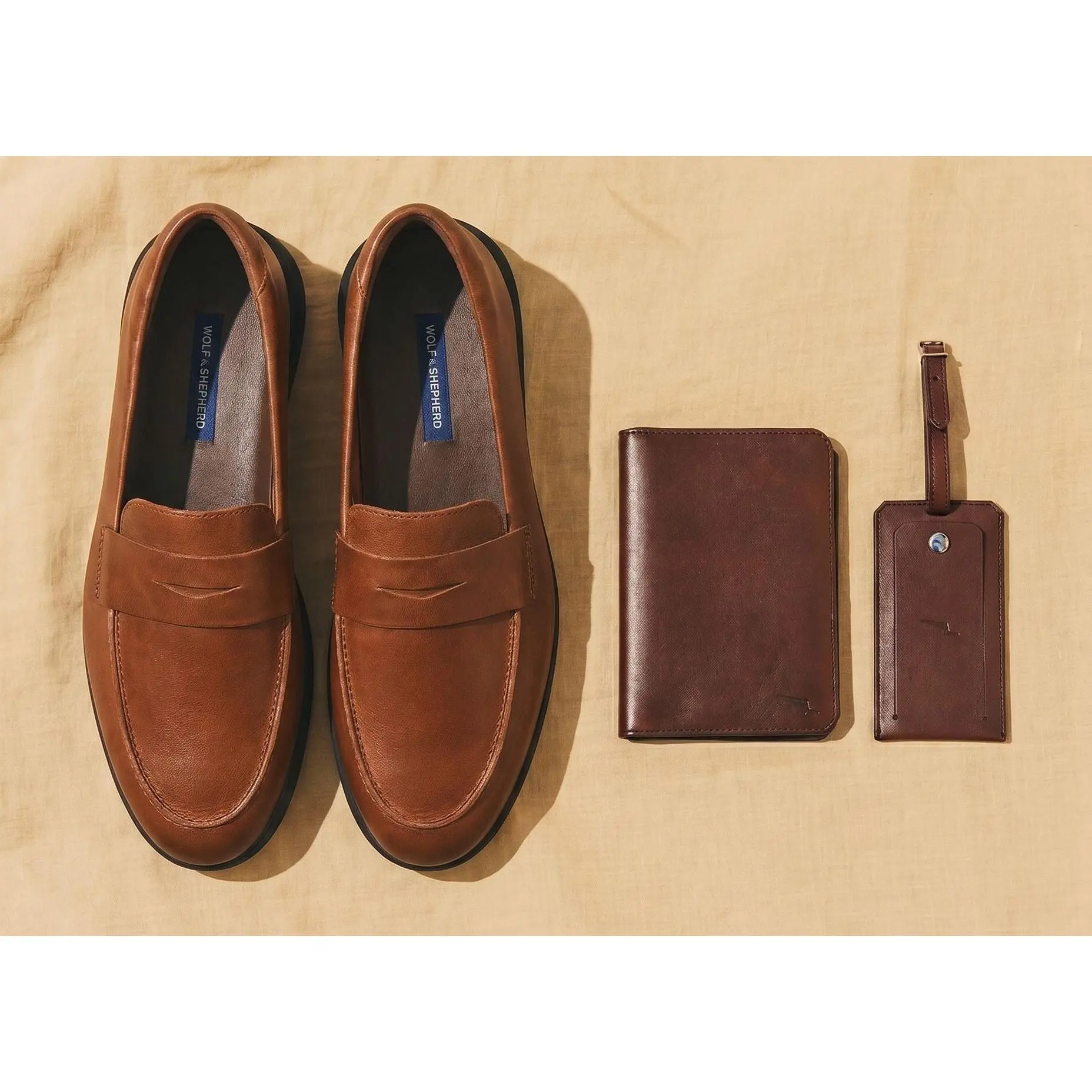 Leather Passport Holder & Bag Tag Leather Passport Holder & Bag Tag