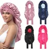Long Double Layer Satin Bonnet Silk Like Texture for Sleeping Sleep Cap Adjustable Care Hair Bonnets with Elastic Tie Band for Women Braids Curly Hair Natural Hair Wrap Nightcap Gifts for Women,clothes for back to school,first day of school outfits