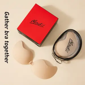 Minikit Adhesive V-bra, Invisible push up sticky braWomenswear wireless bras for women Comfort BasicMinimalist Skin Vneck straplessbra wireless bras for women Outdoorfun