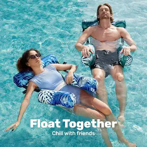 Adult Thickened Inflatable Pool Float Lounger & Pool Noodles, Perfect for Summer Pool Parties, Beach Vacation, Lake Relaxation and Water Entertainment Activities
