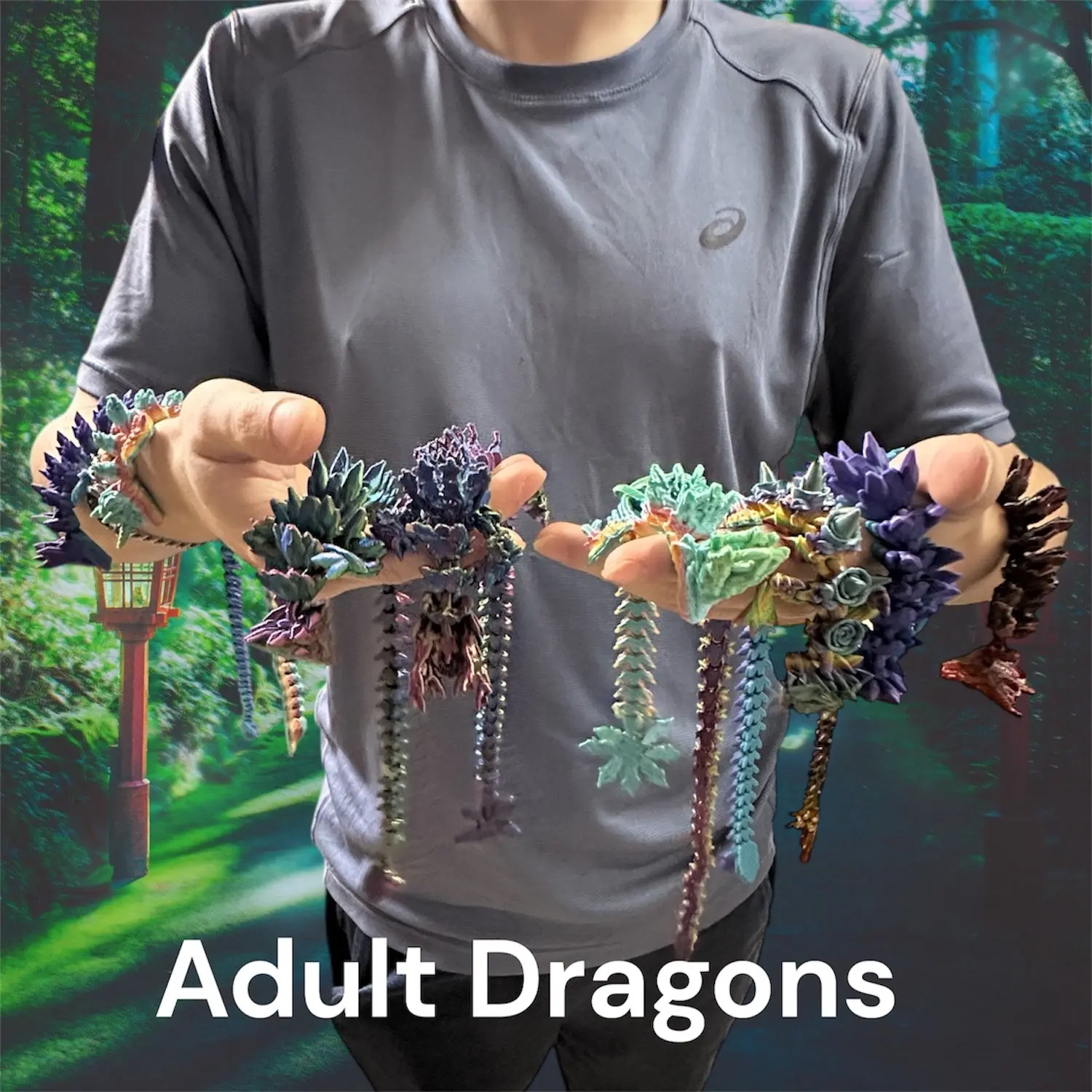 3D Printed Adult Dragon Variety Surprise Color Fidget Gift Toy ADHD Creative Decoration, Statue, Decorating, Multicolor, Design, Unique, Great Gift, Stress Relief Toy