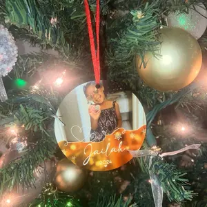 Custom Photo Ornaments Christmas 3-inch Personalized Keepsake for Family Pets & Special Moments Tree Decor Gift